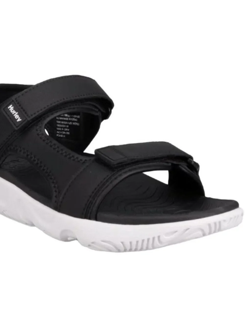Hurley Men's Strap Sandals Adjustable Comfort Sport Back Strap Black 10, NWT